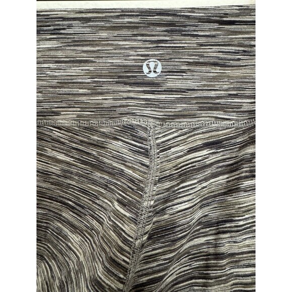 Lululemon Wunder Under Capri Womens 6 Black Space Dye Mid Rise Pull On Pants - Picture 3 of 9